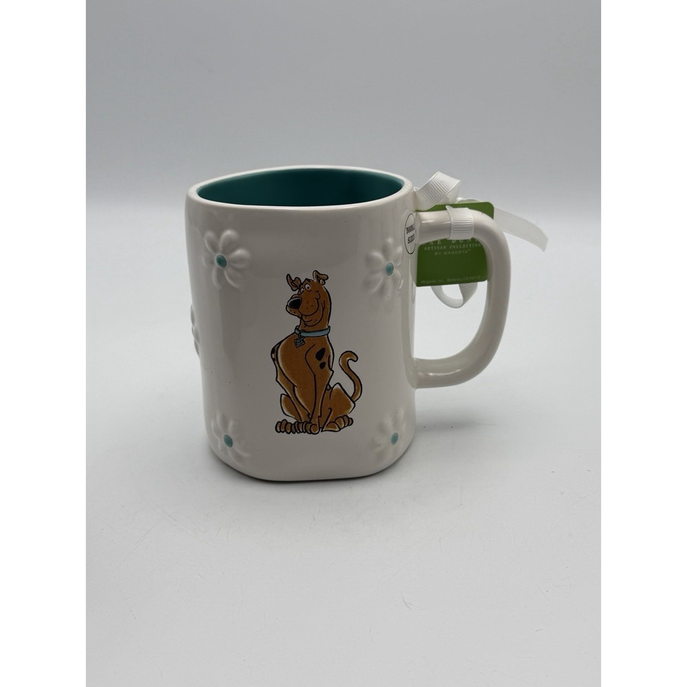 Rae Dunn SCOOBY DOO Mug Daisy Design And Real Interior Floral NEW